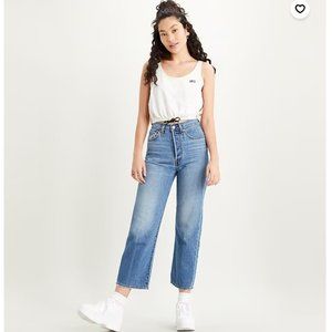Levi's Ribcage Straight Ankle Haight at the Ready Medium Wash 28x27